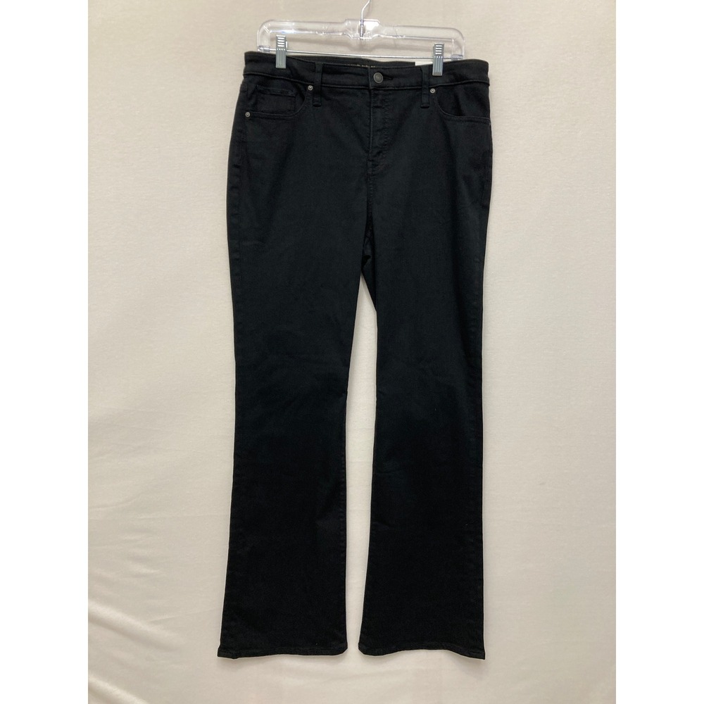 New Chico's So Slimming Girlfriend Flare Jeans size 10 Black Stretch Denim
